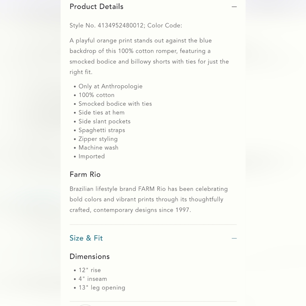 Farm Rio Romper - Picture 11 of 12